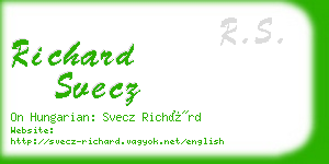 richard svecz business card
